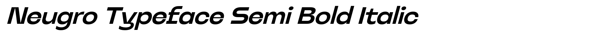 Neugro Typeface Semi Bold Italic image